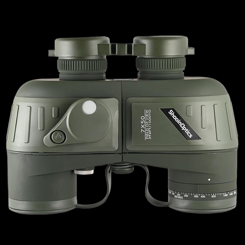 SHOOINOPTICS jumelles 7X50 boussole nautique FMC azote flottant imperméable pour la chasse observation des oiseaux NAVIG