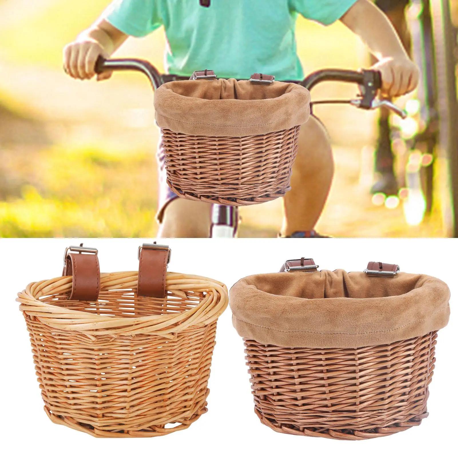 Panier de vélo pour enfants en osier en forme