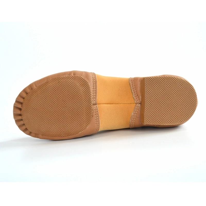 Chaussures danse jazz cuir véritable enfants adultes salsa ballet enfiler néo arch