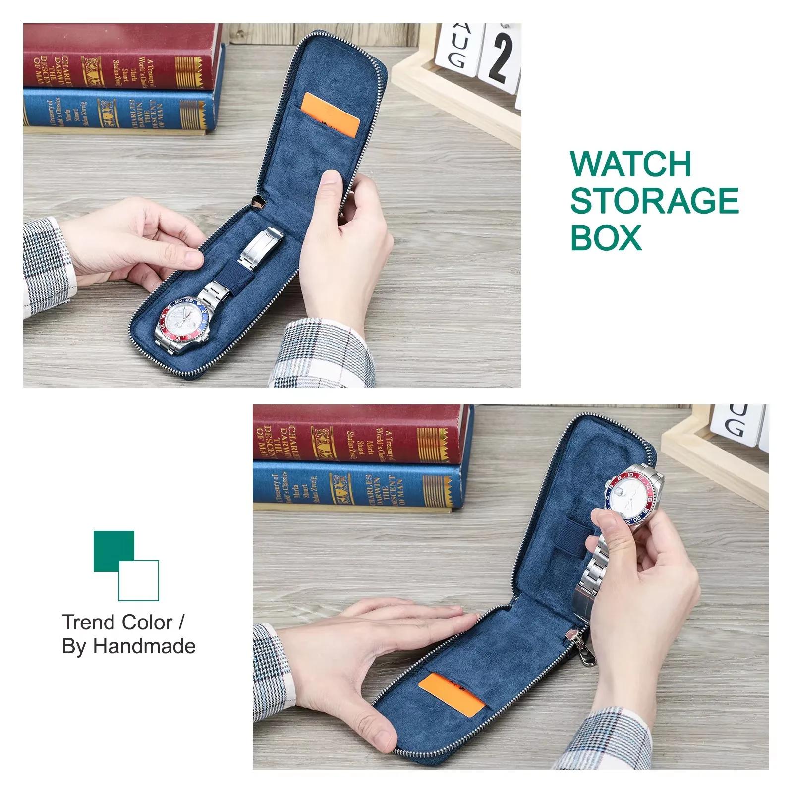 Boîte à montres en cuir pour hommes et femmes boîte de rangement et d'emballage multifonctionnelle boîtes à montres de haute qualité boîte cadeau élégance et protection montres occassions spéciales cadeau surprise