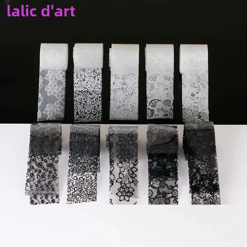 Feuille de transfert de dentelle noire et blanche