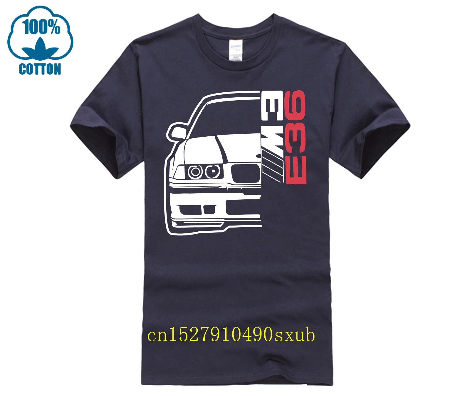 T-Shirt Homme en Coton Rétro BMW M3 E36 Passion pour les Voitures Classiques Occasions Spéciales Activités Automobilistes