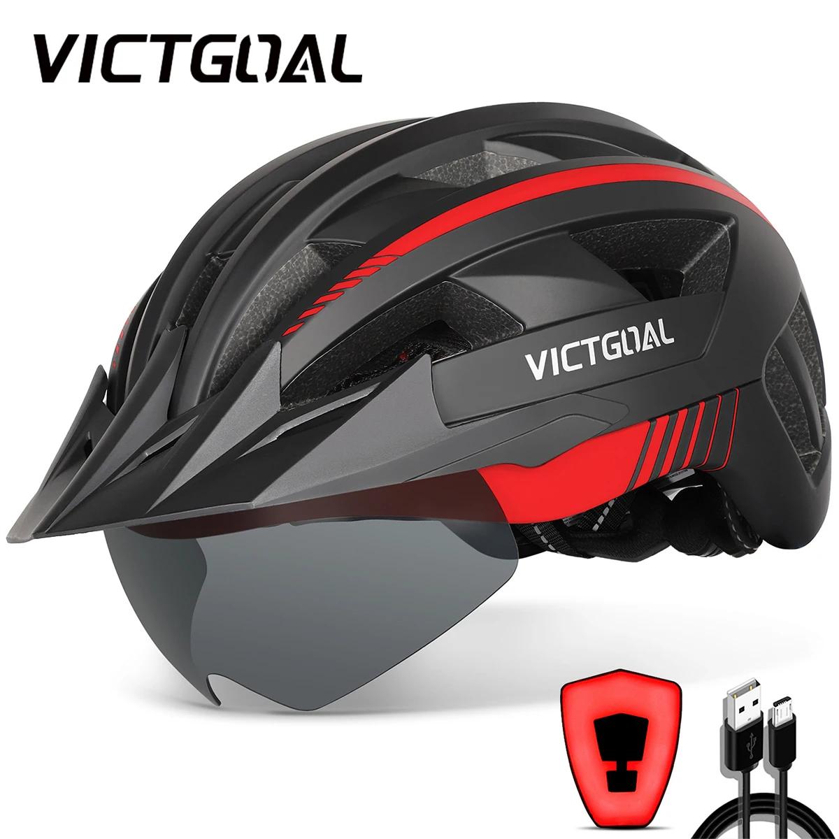 Casque de vélo rechargeable USB avec visière et feux arrière pour vélo tout terrain scooter électrique et vélos de ville adultes occasions spéciales