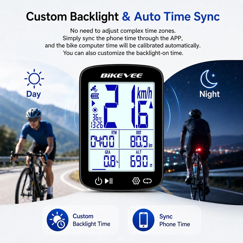 Ordinateur de vélo GPS rechargeable sans fil, compteur de vitesse, odomètre, chronomètre, accessoires pour vélo de montagne et de route
