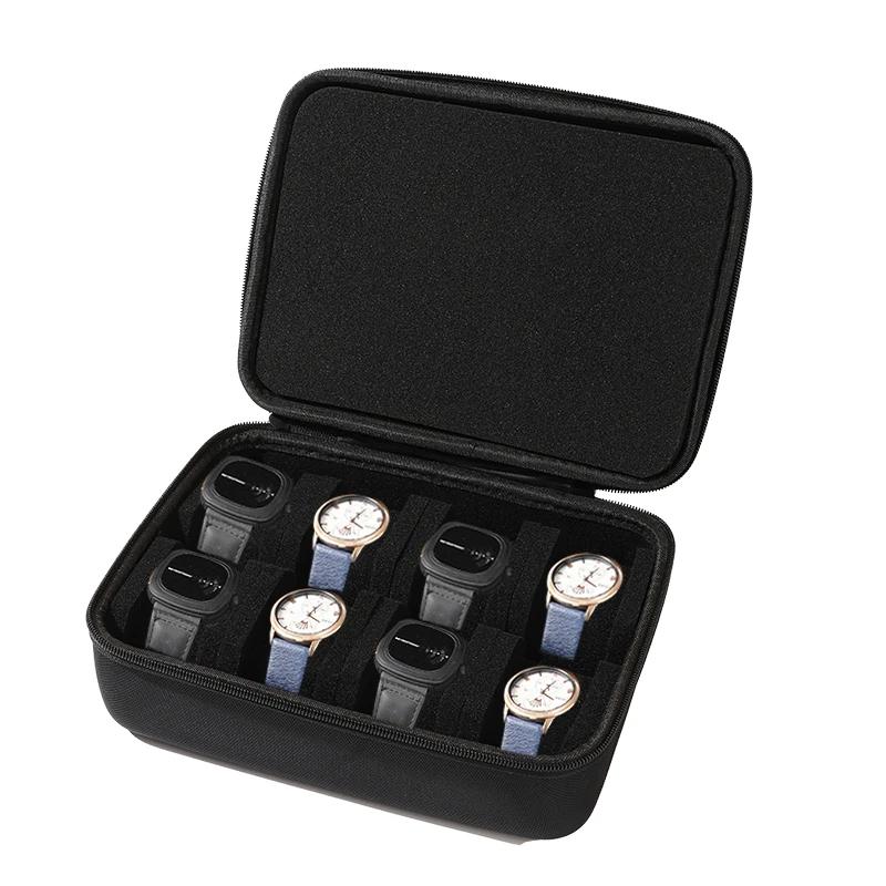 Boîte à montres organisatrice avec support d'affichage pour hommes et femmes rangement montres-bracelets et montres intelligentes occasions spéciales cadeau d'anniversaire noël