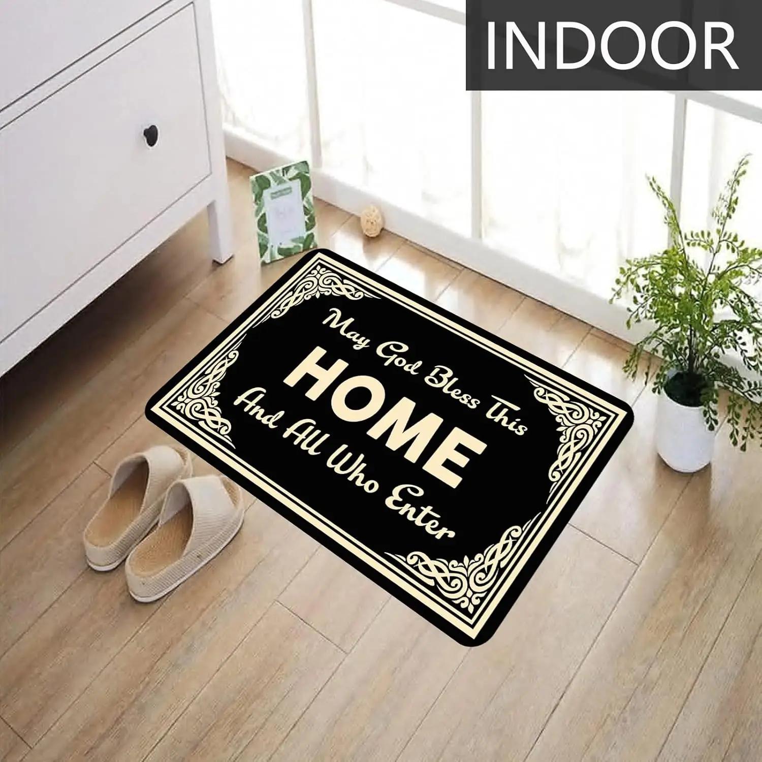 Tapis de Bienvenue Extérieur Antidérapant en Caoutchouc Robuste pour Entrée Maison Garage Cuisine Occasions Spéciales