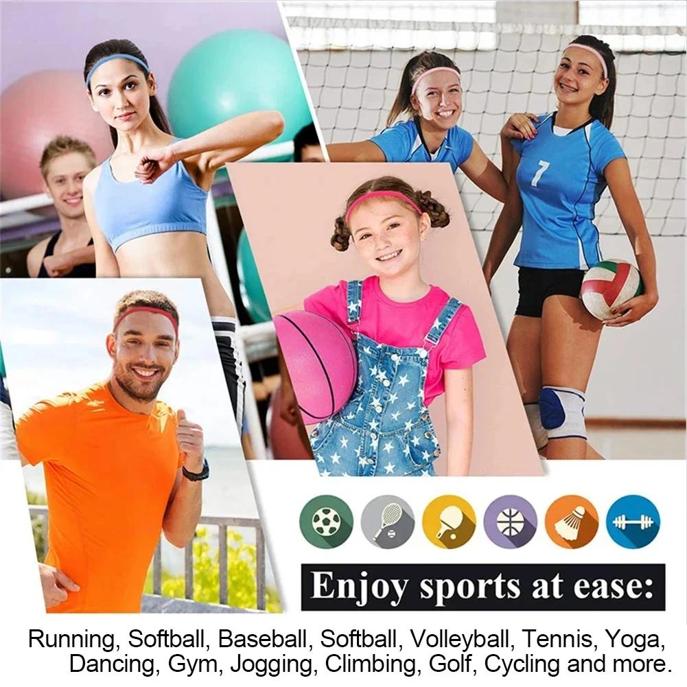 Bandeau élastique anti-poussière 4 pièces - Anti-transpiration pour yoga et sauna unisexe