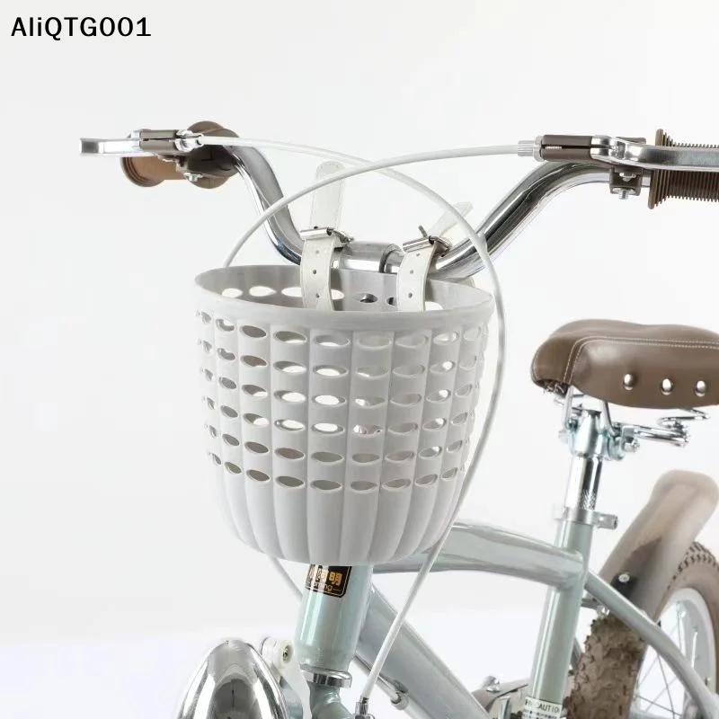 Panier de vélo pour enfants, rangement durable avec sangles réglables en PU, panier de guidon pour filles, tout-petits, cyclisme en plein air