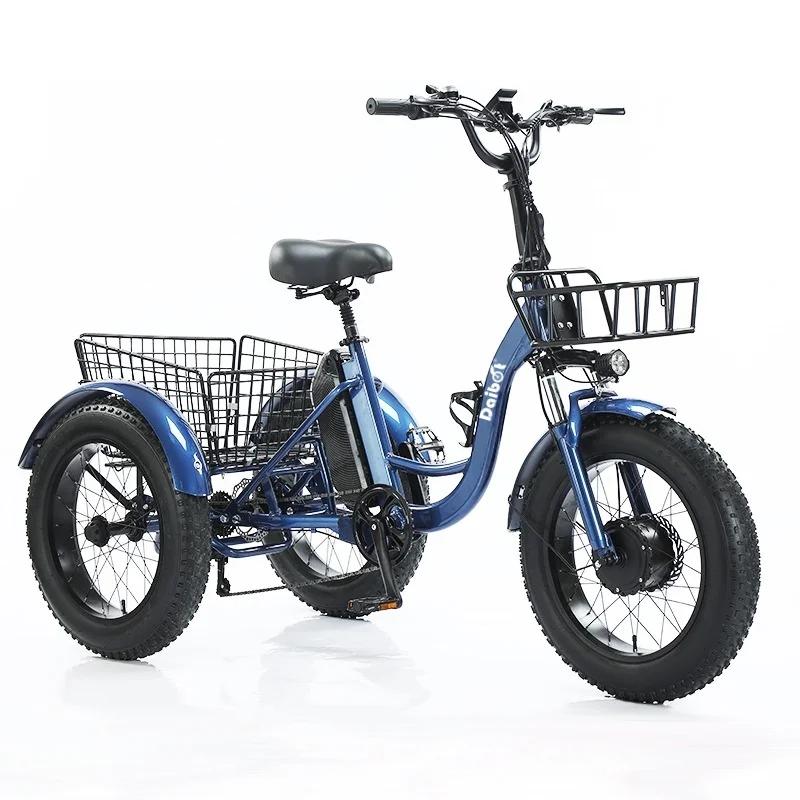 ElmainCargo-Tricycle électrique tout-terrain à 3 roues pour adultes
