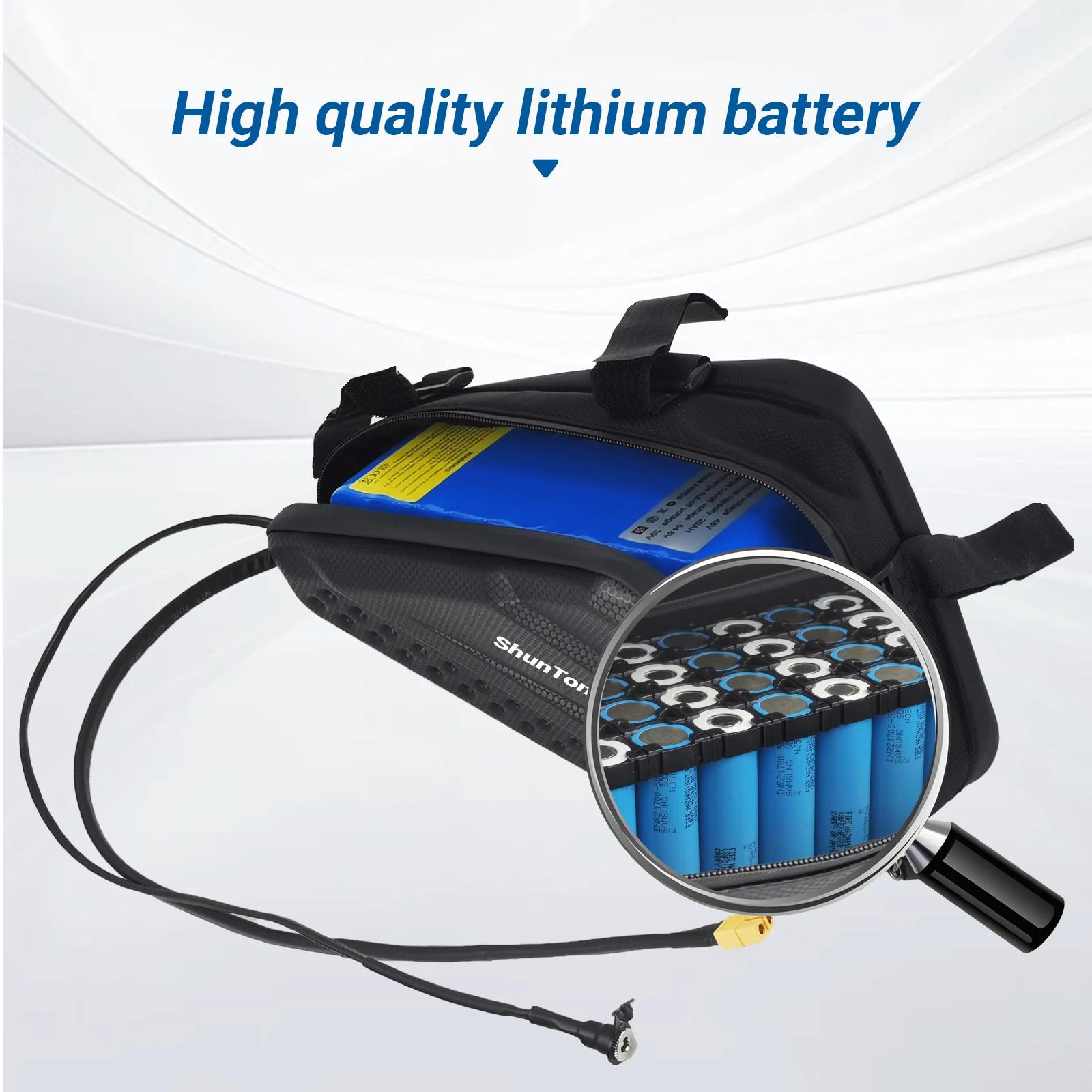 Batterie lithium-ion triangulaire pour moteur de vélo électrique, petite taille, 36V, 48V, 52V, 13Ah, 15Ah, 18Ah, 18650, 21700, 500W, 750W, 1000W