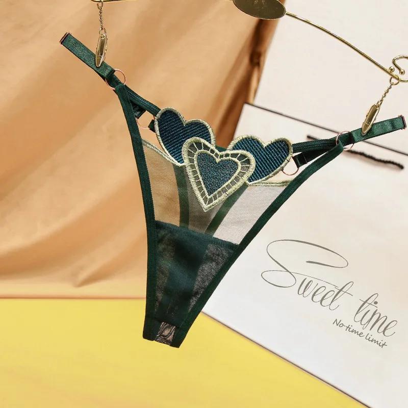 Lingerie Sexy pour femmes broderie sous-vêtements féminins taille basse filles tongs japonaises femmes culottes femme vêtements sous-vêtements femmes