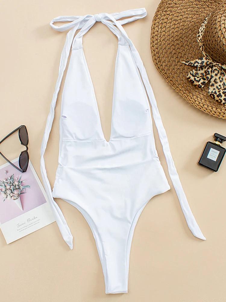 Monokini bandage dos nu décolleté V profond - Maillot de bain une pièce sexy nouvelle collection 2023
