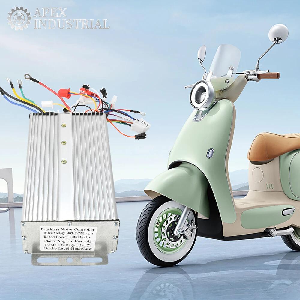Contrôleur de vélo électrique 48V 60V 72V 84V 2000-3000W, contrôleur double Mode sans balais pour vélo électrique, Scooter électrique