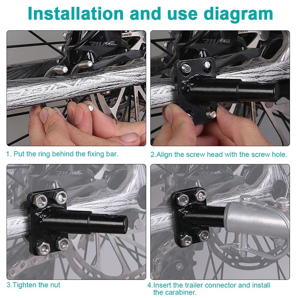 Coupleur d'attelage de remorque de vélo coupleur de fixation de remorque de vélo coupleur de remorque de vélo pour remorques pour enfants et la plupart des vélos