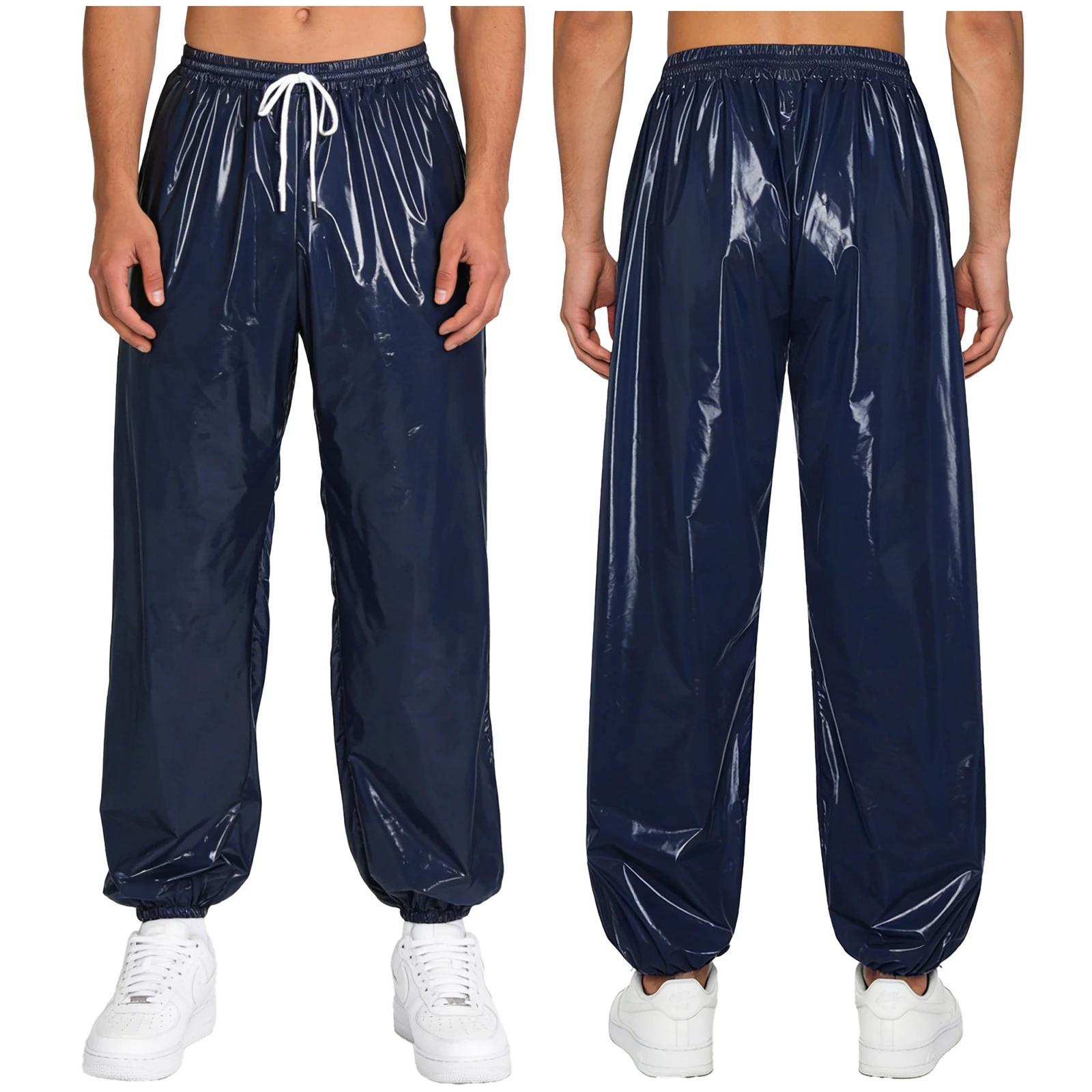 Pantalon long imperméable pour homme avec taille élastique, poche latérale, cordon de serrage pour cyclisme, plage et entraînement
