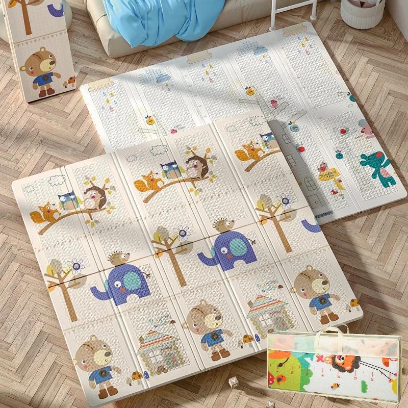 Nouveau bébé pliant ramper activité tapis enfants dessin animé imperméable