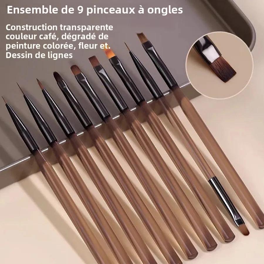 Ensemble de pinceaux à ongles pour professionnel et domestique