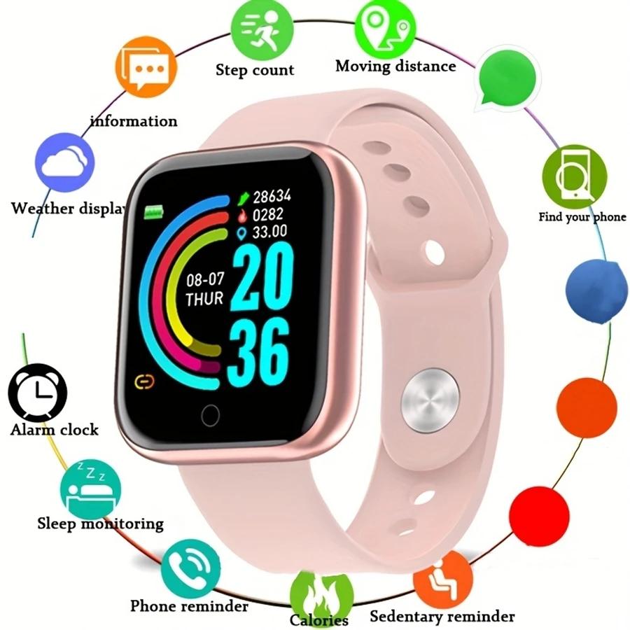 Montre connectée pour femmes et hommes, montre-bracelet Bluetooth, lecteur de musique, Fitness, Sport, moniteur de sommeil, montres numériques