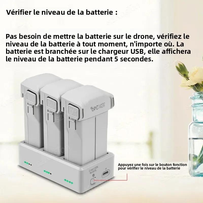Hub de charge bidirectionnel à trois canaux pour DJI Mini 5 Pro/Mini 4