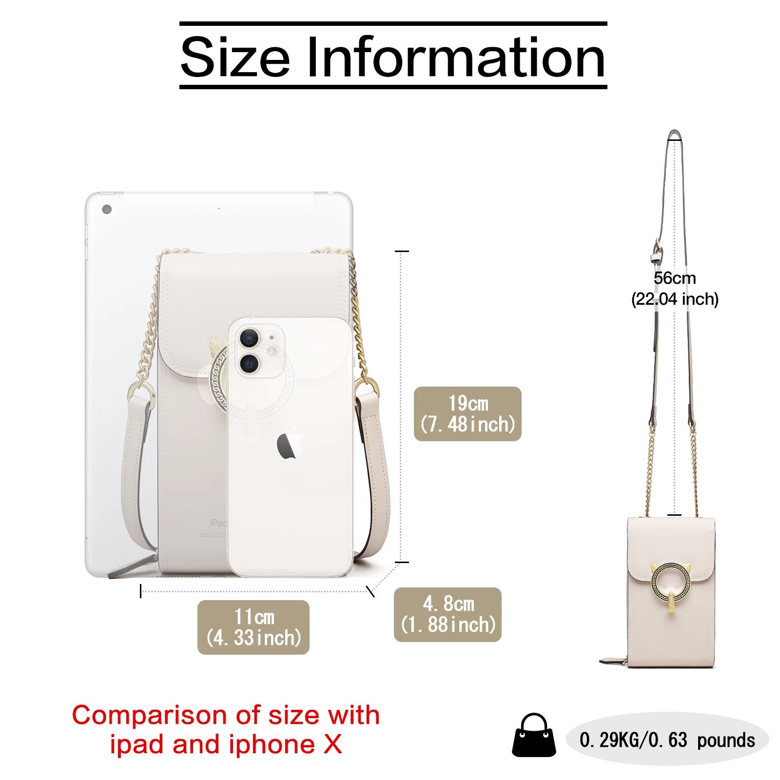 FOXER marque sac de téléphone portable en cuir fendu sac à bandoulière pour femme 2025 mode léger luxe