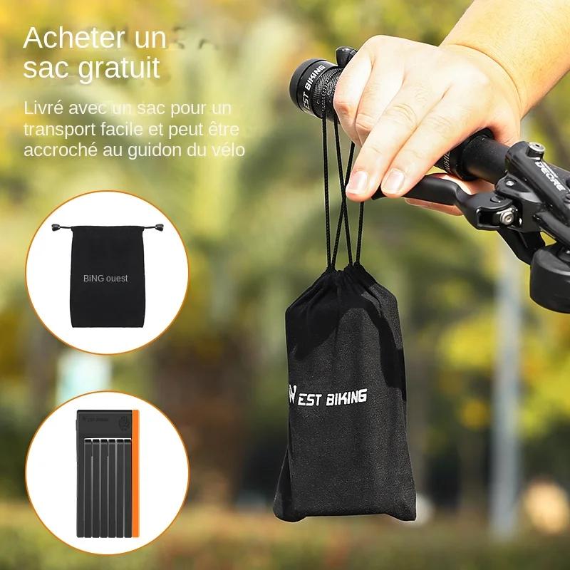 WEST BIKING Serrure de Sécurité Pliable pour Vélo