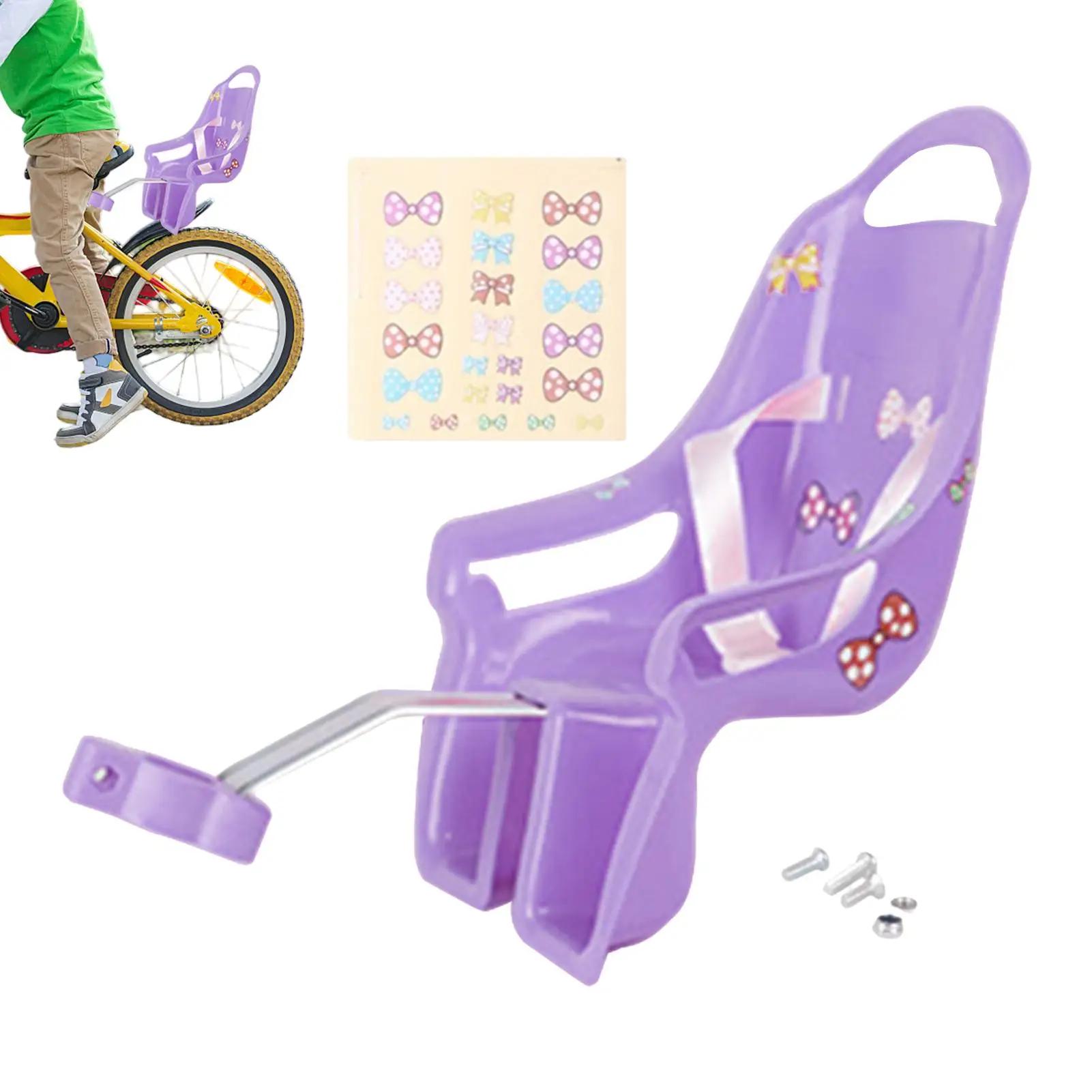 Siège de vélo pour poupée, porte-poupée pour vélo de fille avec autocollants DIY, décoration de vélo pour enfants, siège de vélo universel pour poupée, apporte du plaisir