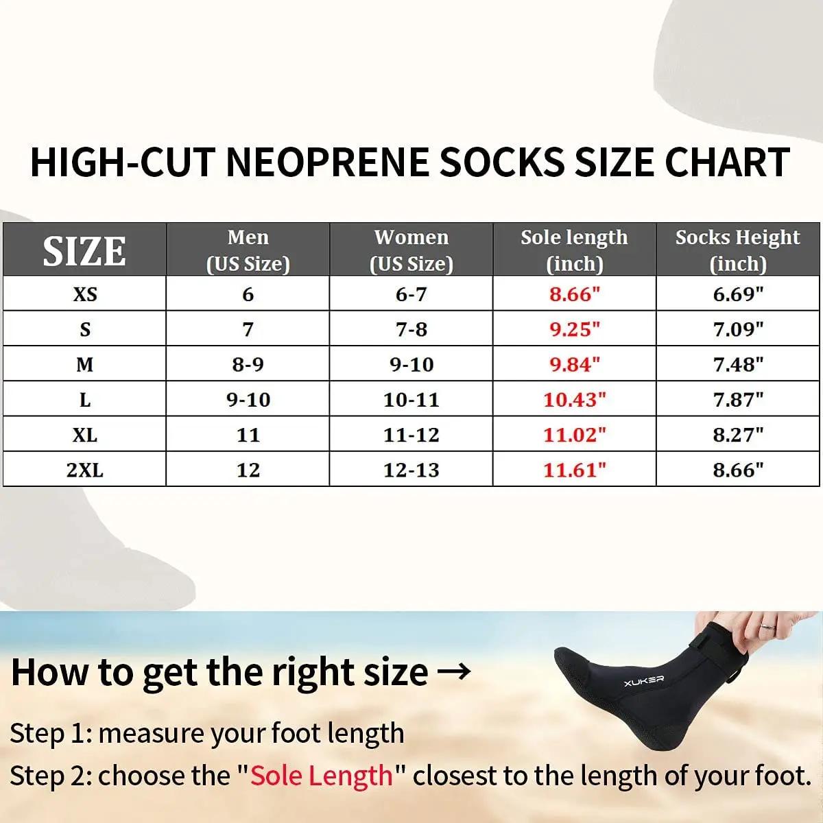 Chaussettes en néoprène 3mm