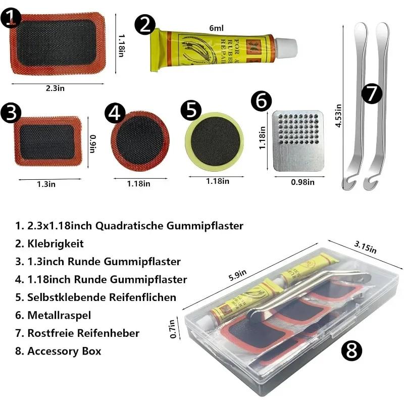 Kit de réparation de pneus de vélo – Outil essentiel pour cyclistes avec patchs