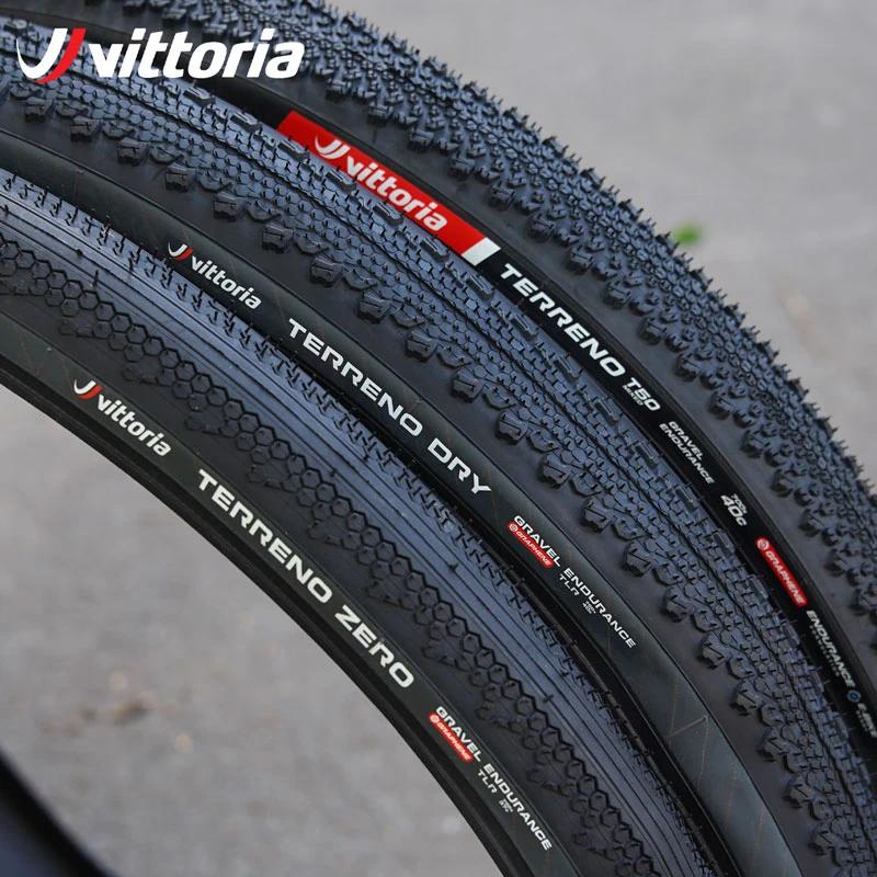 Pneu de vélo Vittoria TERRENO DRY sans chambre à air 700 X 33C/37C/40C pour vélo de gravier, haute endurance pour le cyclisme longue distance