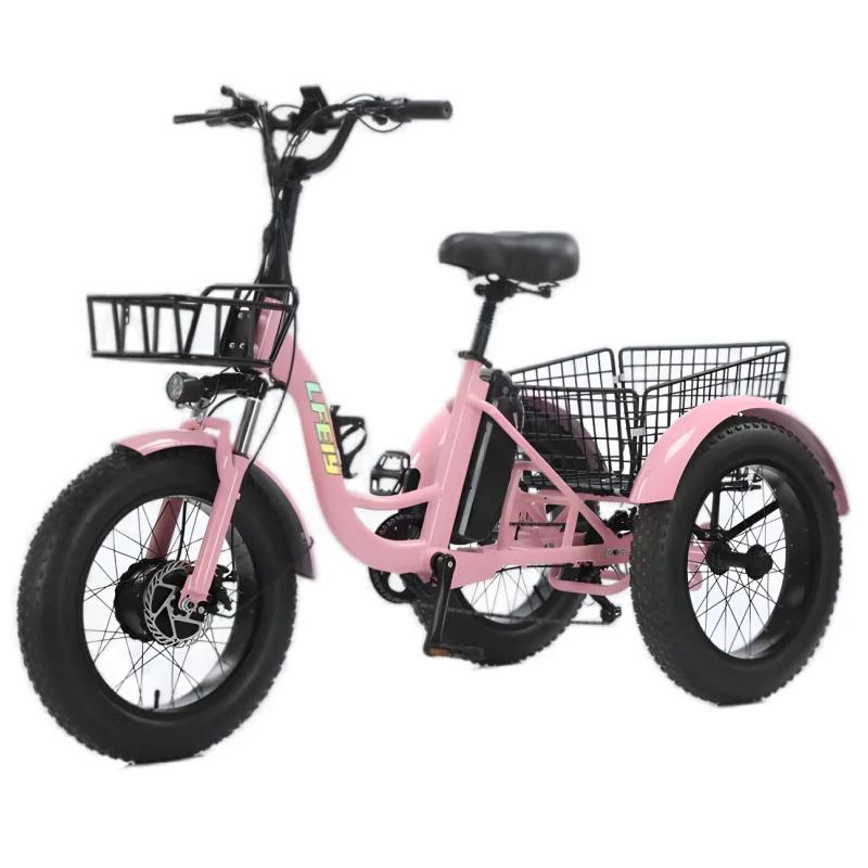 ElmainCargo-Tricycle électrique tout-terrain à 3 roues pour adultes