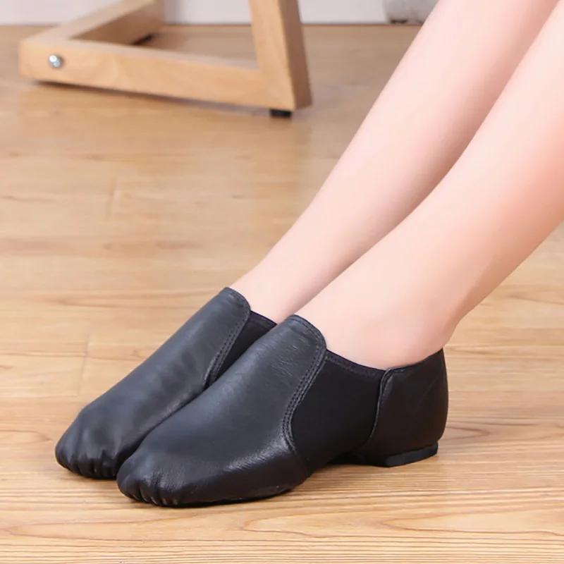 CLYFAN 24-44 qualité peau de mouton Jazz chaussures de danse Tan noir semelle antidérapante