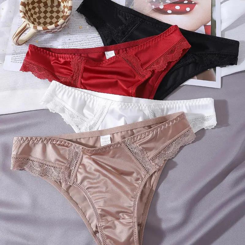 Sous-vêtements féminins en dentelle et satin de soie, lingerie sexy et confortable pour diverses occasions spéciales