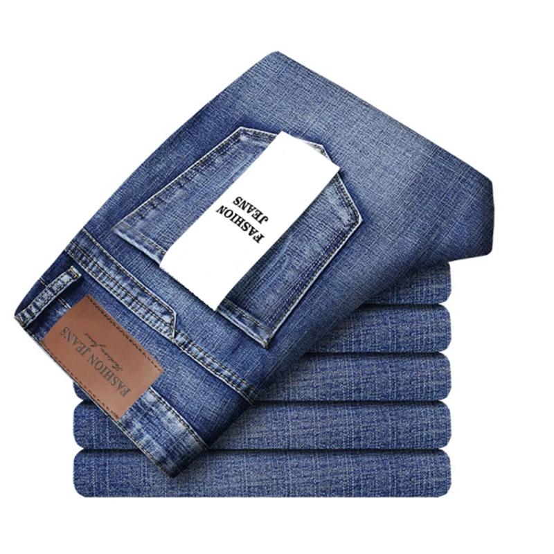 Wthinlee 8 modèles printemps automne affaires jean hommes décontracté droit Stretch mode classique travail Denim pantalo