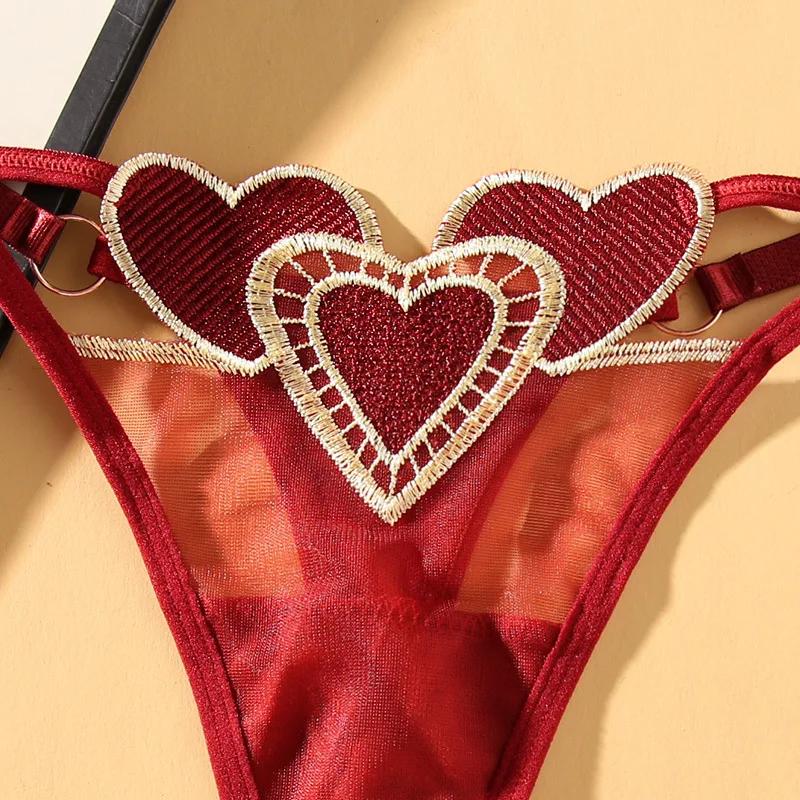 Lingerie Sexy pour femmes broderie sous-vêtements féminins taille basse filles tongs japonaises femmes culottes femme vêtements sous-vêtements femmes