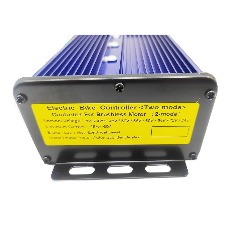 Kit de contrôleur électrique 2000W 3000W 48V 60V 64V 72V 45A 60A, double mode sans balais pour moteur de vélo électrique, accessoires de rechange pour motos