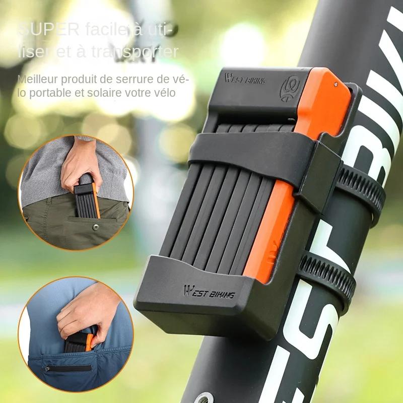 WEST BIKING Serrure de Sécurité Pliable pour Vélo