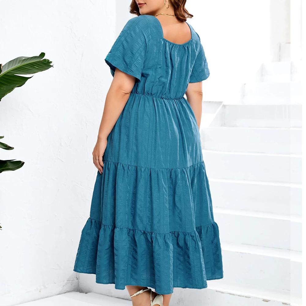 Robe longue d'été grande taille pour femmes