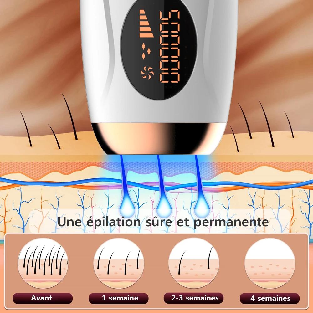 999999 Flashes épilateur Laser pour femmes hommes corps Bikini jambes bras aisselles épilation indolore IPL