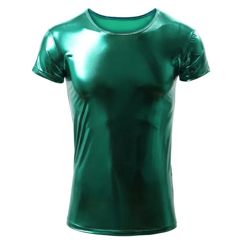 Maillot de corps sexy en similicuir pour hommes