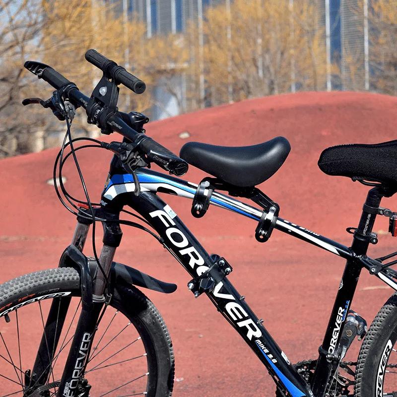Siège enfant pour VTT, siège de sécurité avant, coussin de siège de vélo pour enfants, confortable et durable, en acier