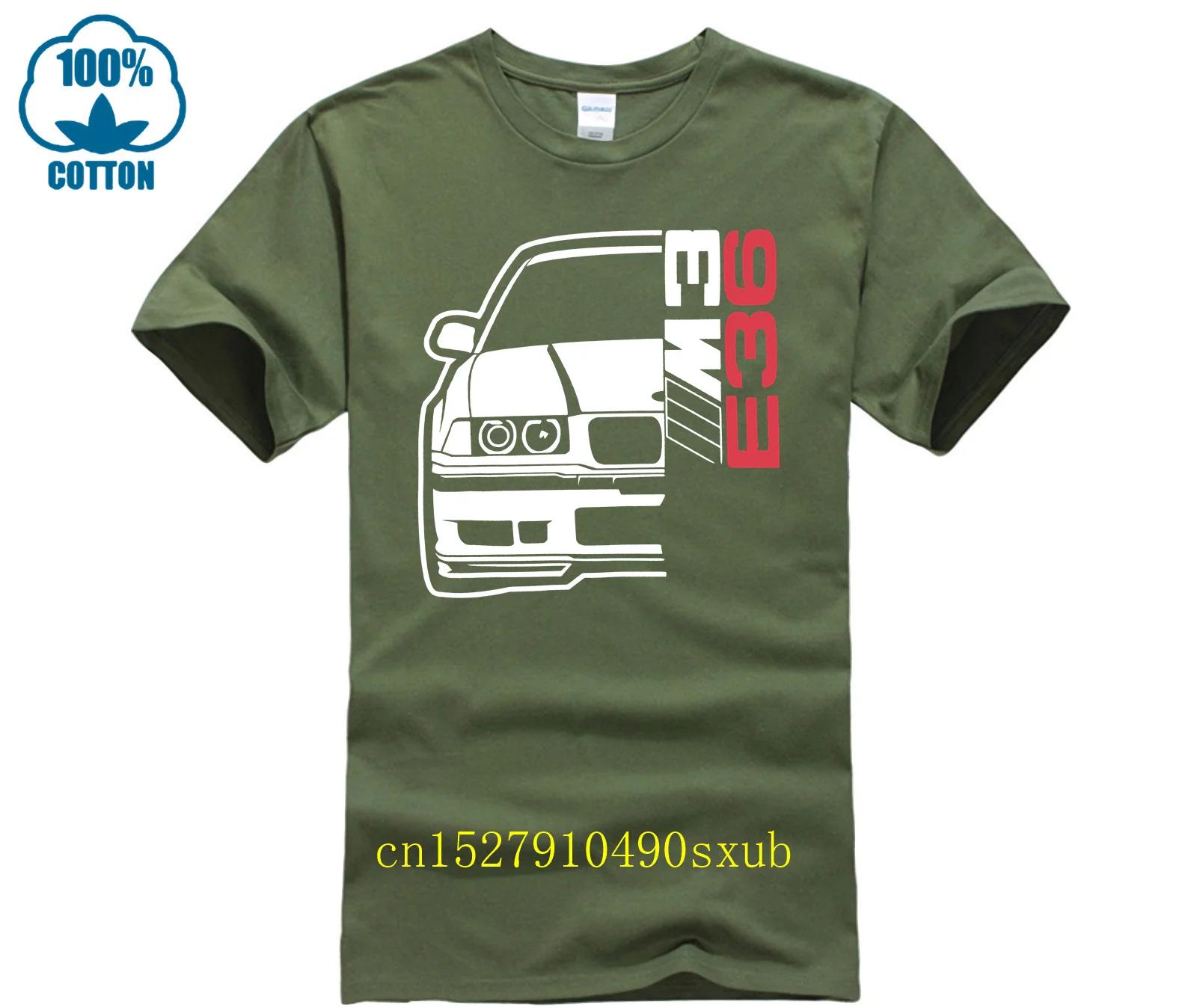 T-Shirt Homme en Coton Rétro BMW M3 E36 Passion pour les Voitures Classiques Occasions Spéciales Activités Automobilistes