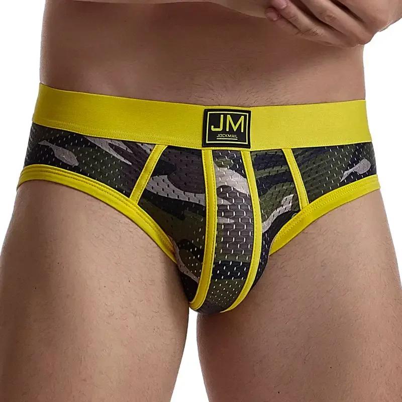 Sous-vêtements pour hommes slips caleçons en Nylon taille basse maille respirant Camouflage
