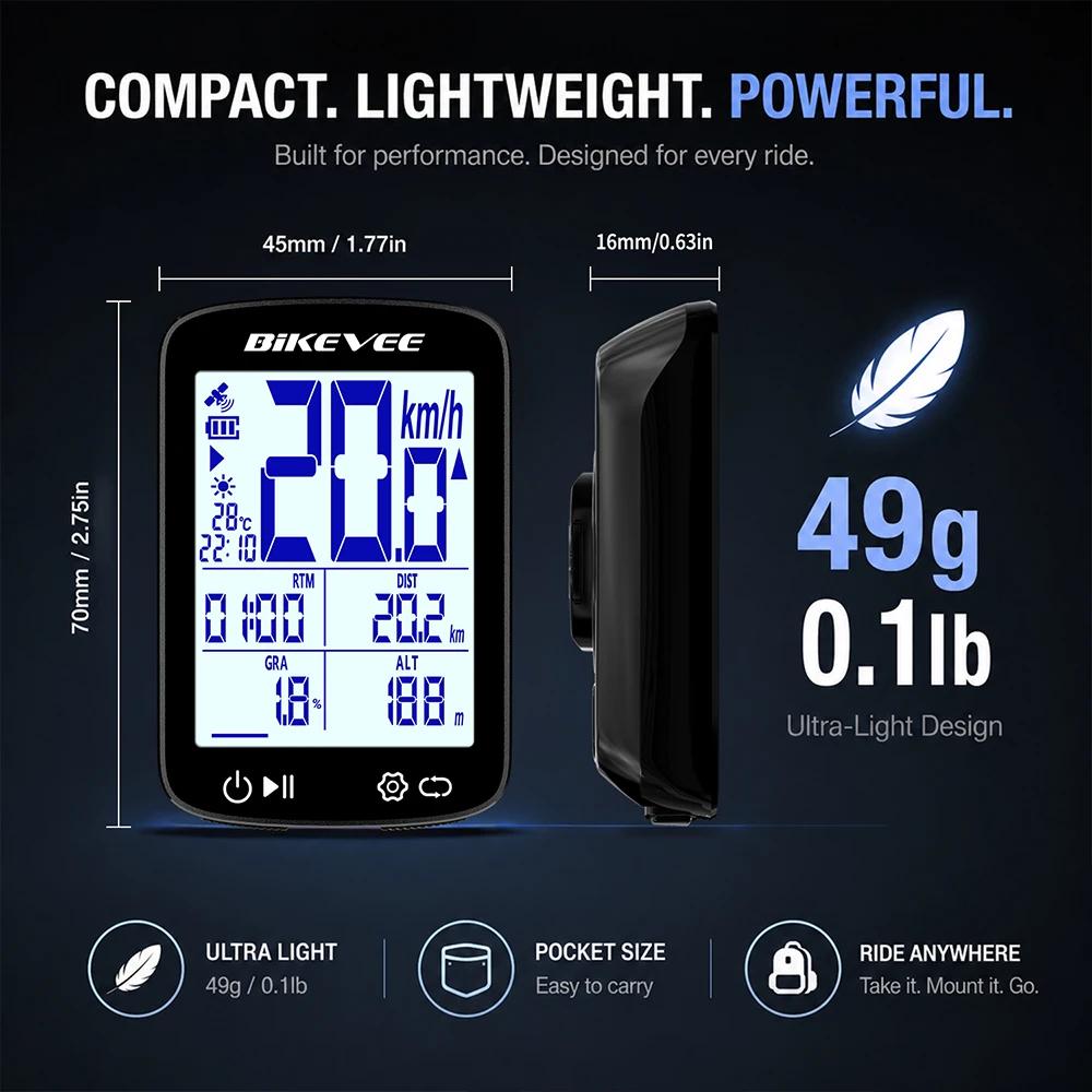 Ordinateur de vélo GPS rechargeable sans fil, compteur de vitesse, odomètre, chronomètre, accessoires pour vélo de montagne et de route