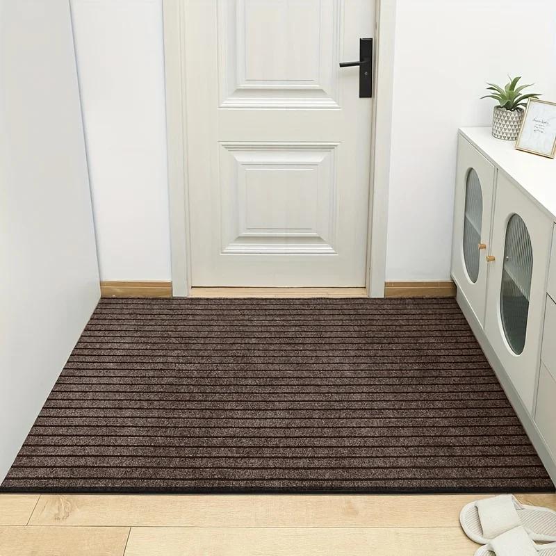 , Tapis de buanderie, tapis extérieur antidérapant et lavable, zone personnalisée carpe couloir inférieur en caoutchouc rayé de grande taille