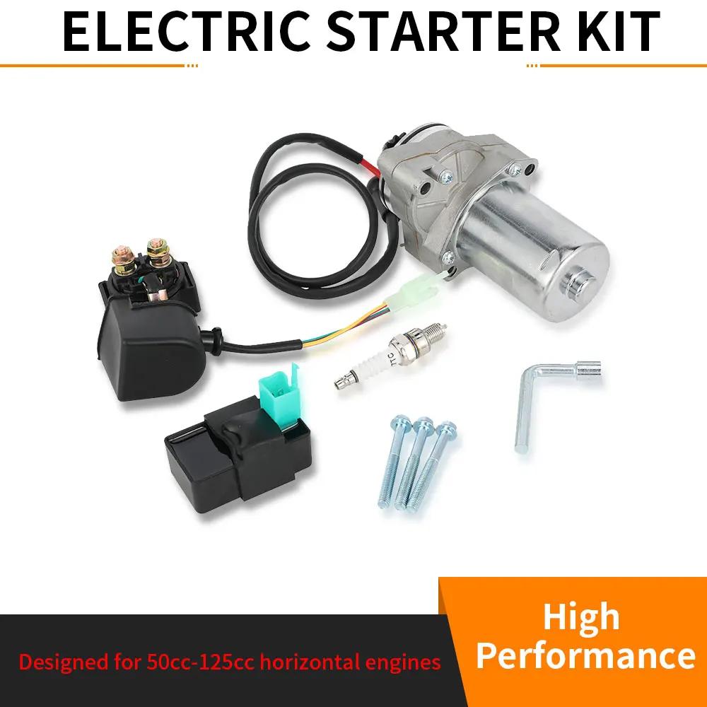 Kit de démarrage électrique de Motocross pour moteurs horizontaux 50cc 70cc 90cc 110cc 125cc ATV Dirt Bike et accessoires Go-Kart