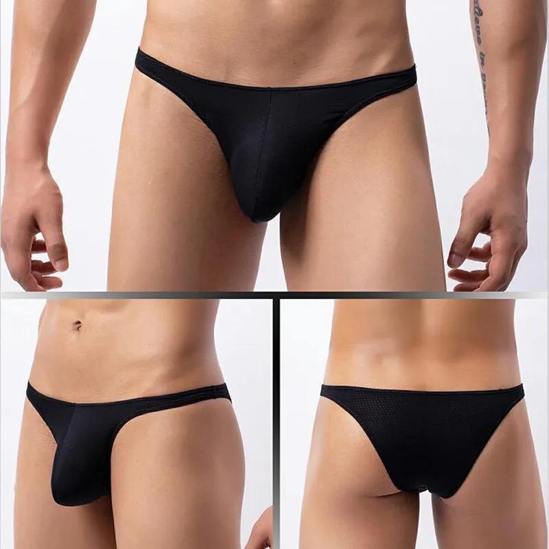 Sous-vêtements Sexy pour hommes taille basse cuecas maille respirant sissy boxeurs et slips calzoncillos de bikini para hombre ropa intérieur