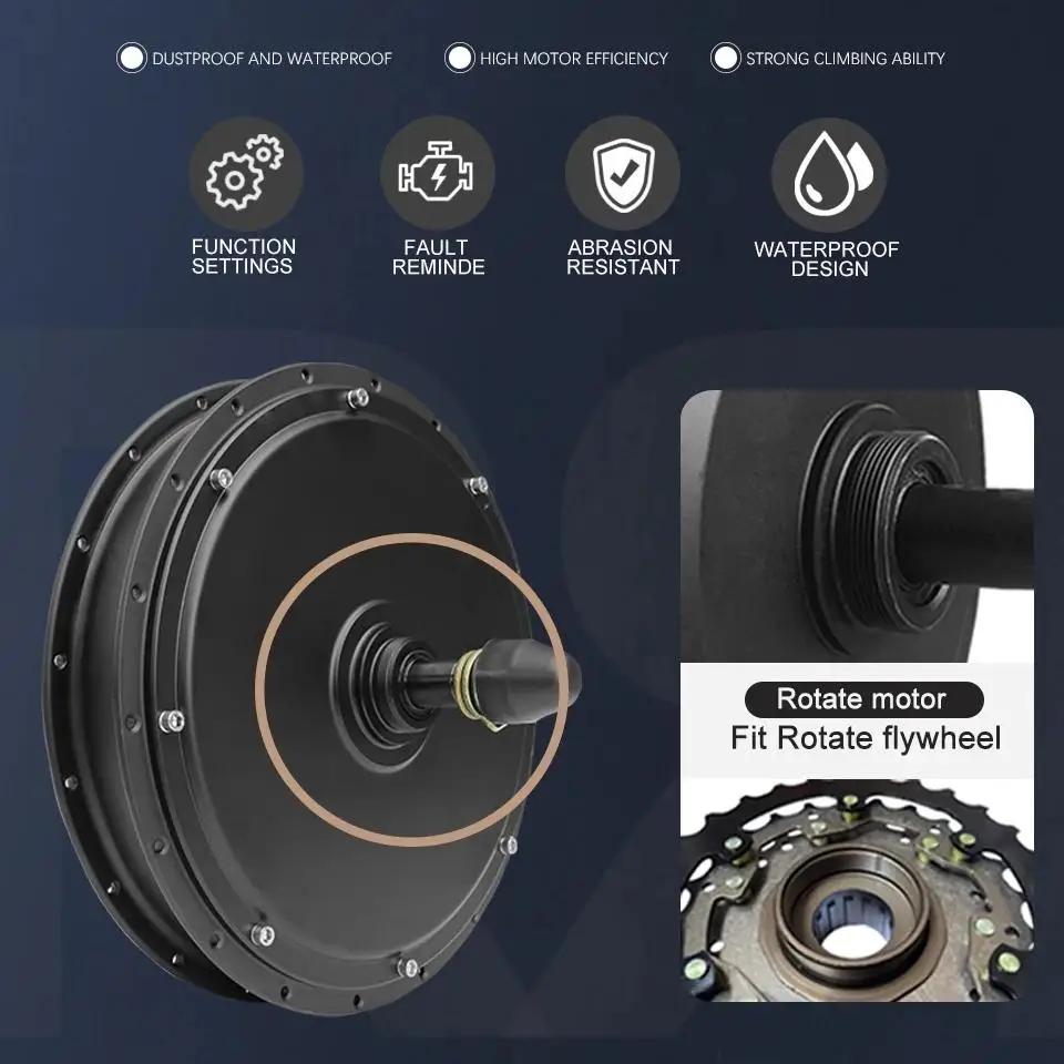 Kit de vélo électrique 5000W 3000W 2000W avec écran TFT UKC1, prise en charge de la charge USB, S966 NFC, moteur de moyeu arrière MTX39