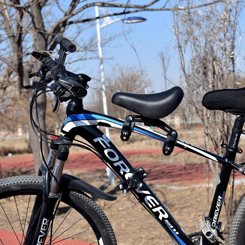 Siège enfant pour VTT, siège de sécurité avant, coussin de siège de vélo pour enfants, confortable et durable, en acier