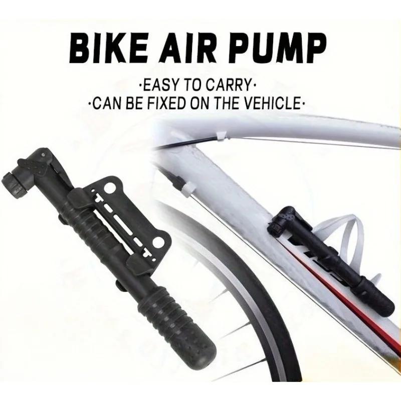 Mini pompe à vélo portable avec support gonfleur de pneus de vélo de montagne pour cyclistes en vadrouille occasions spéciales
