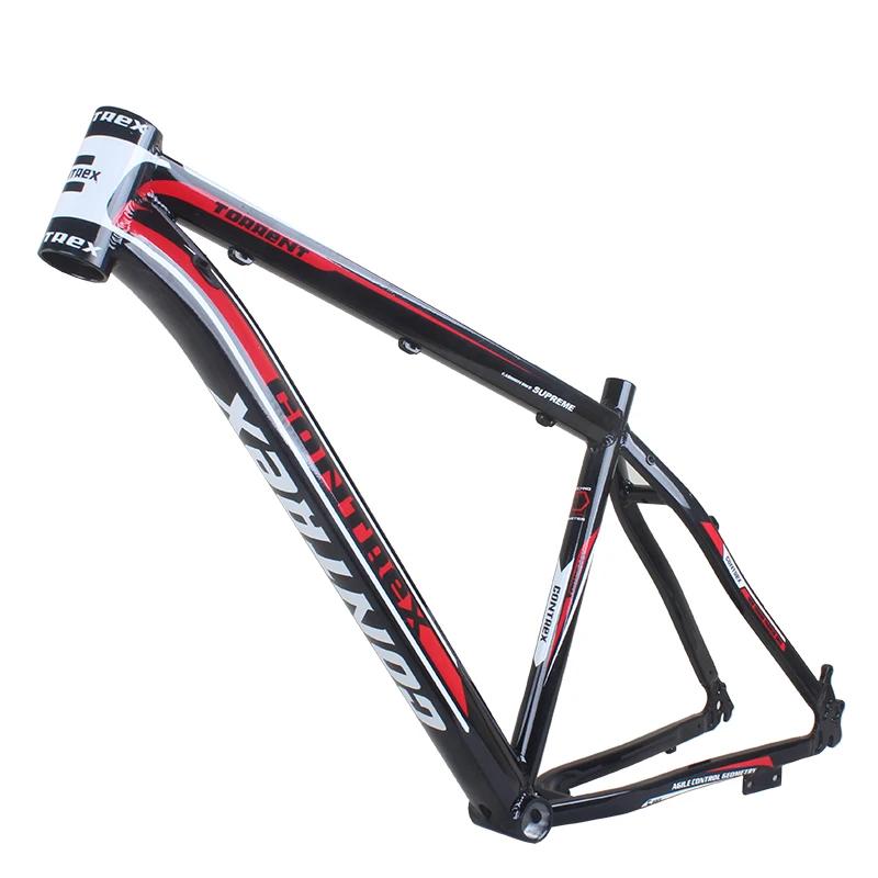 Cadre de vélo de montagne en alliage d'aluminium 26 pouces 29 pouces freins à disque avec crochet arrière pour VTT randonnées et courses